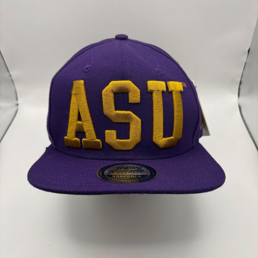 Alcorn State‎ ASU Braves Purple Gold Snapback Hat Big Boy Headgear One Size
